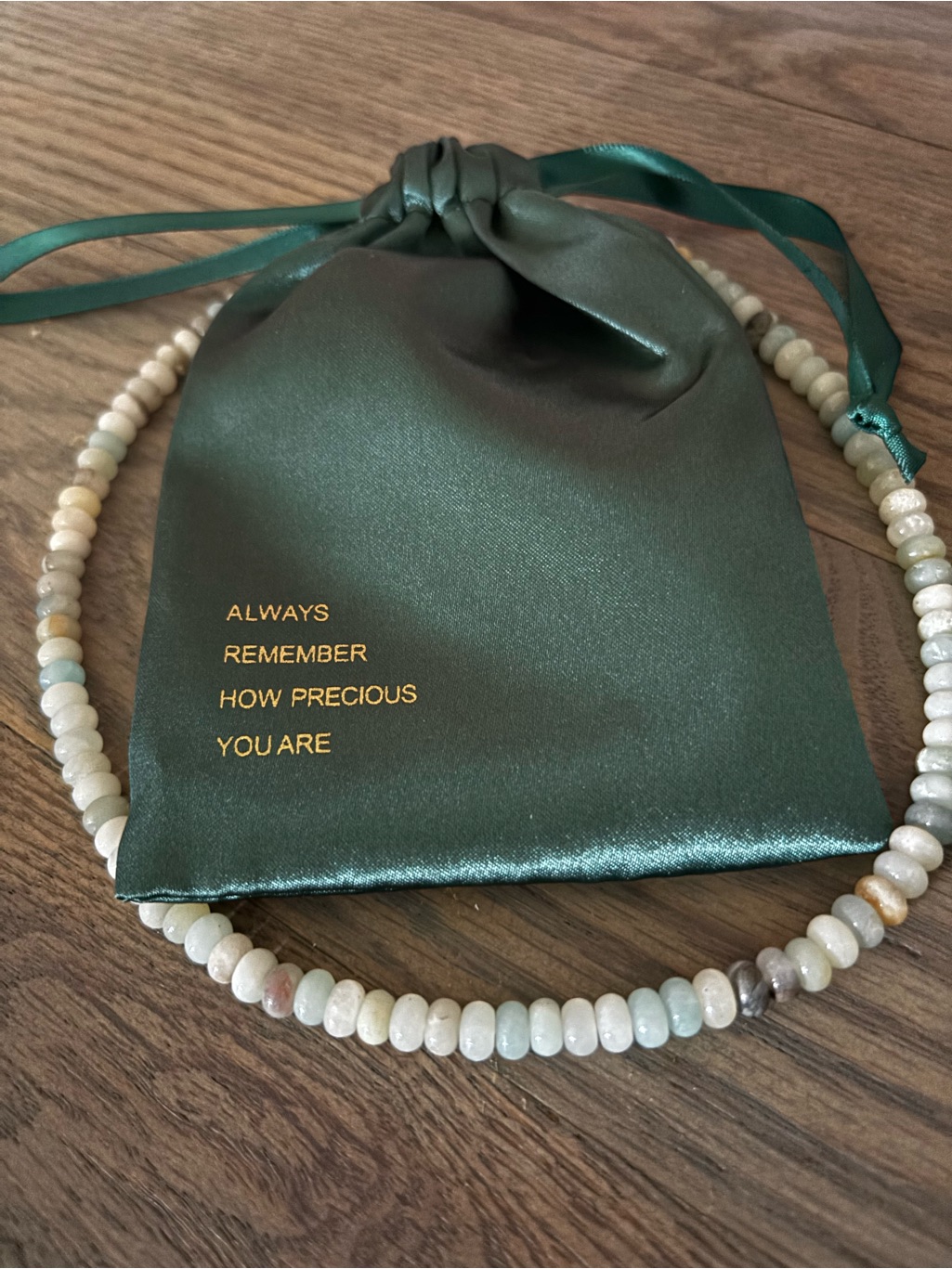 Handmade Natural Stone Bead Choker Necklace Gold Plated Bohemian Style - New